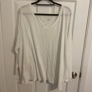 Lane Bryant white long sleeve tee